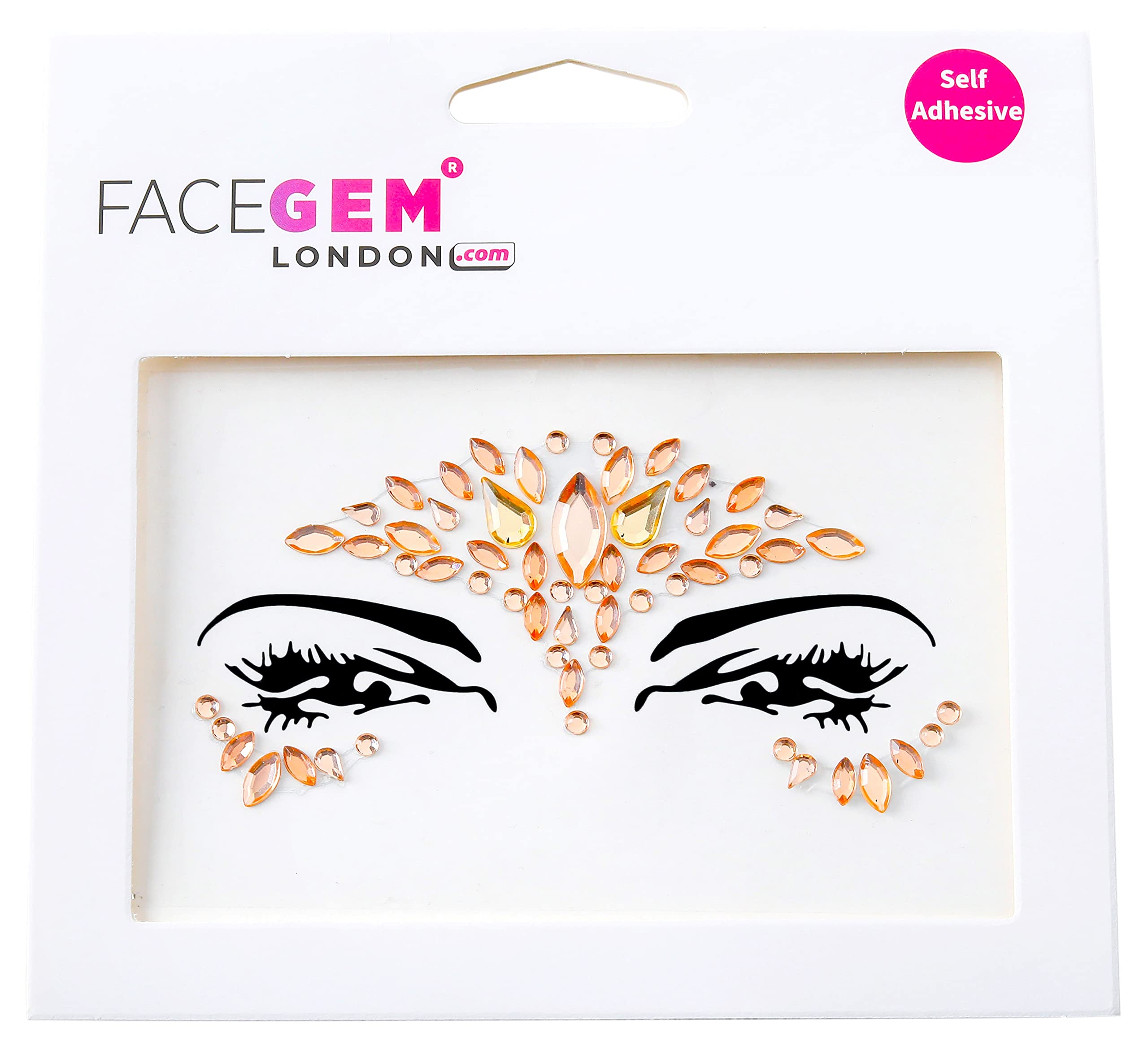 FACEGEM LONDON 32 Pezzi Di Gemme Per Il Viso (Disegni Casuali) Autoadesive Con Glitter Gioielli Tatuaggi, Adesivo Per Festival, Gemme, Rave, Festa, Corpo, Trucco C2Zakmix-A
