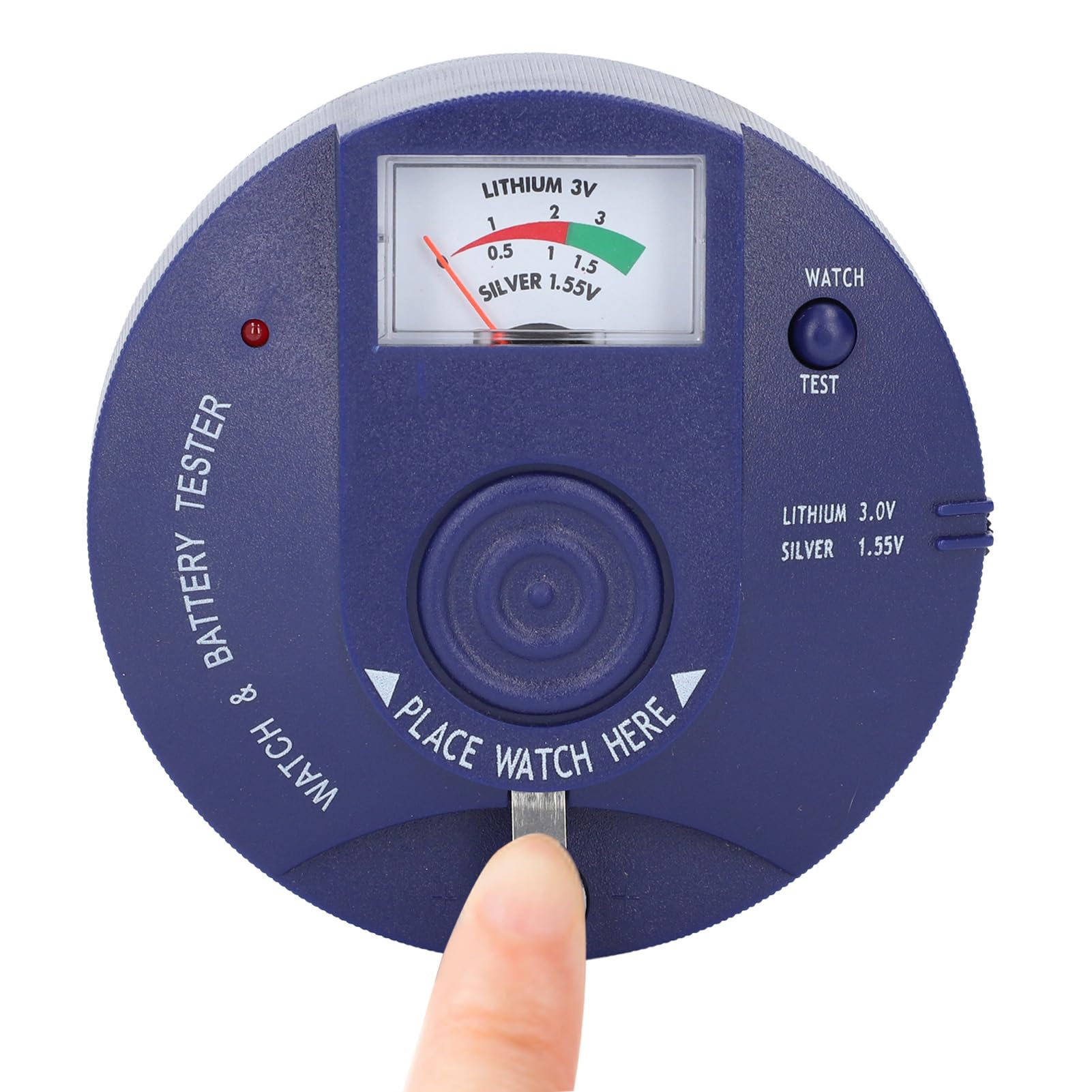 Testatore di batterie per orologi da polso e pile a bottone – Analizzatore portatile per batterie da,5 V e 3 V con rilevamento quarzo e test impulsi integrato