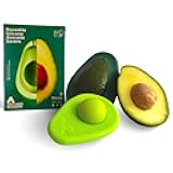 Food Huggers Avocado Huggers 2pc Silicone Reusable Avocado Savers with Pit Storage | BPA Free, Dishwasher Safe Holder | Large & Small Set