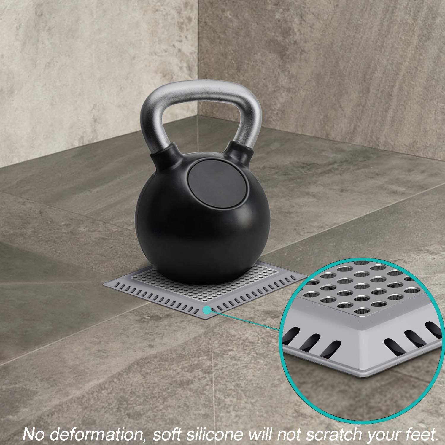 Duschablauf Haarfänger / Abflusssieb / Duschablauf Abdeckung für Badezimmer Bodenablauf Edelstahl und Silikon (patentiertes Produkt)