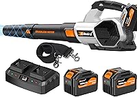 Sihuird SL9501 Cordless Leaf Blower 765CFM 290MPH, 2x7.8Ah Batteries, 3-Speed Turbo, LED Light, Strap - Powerful Lawn Tool