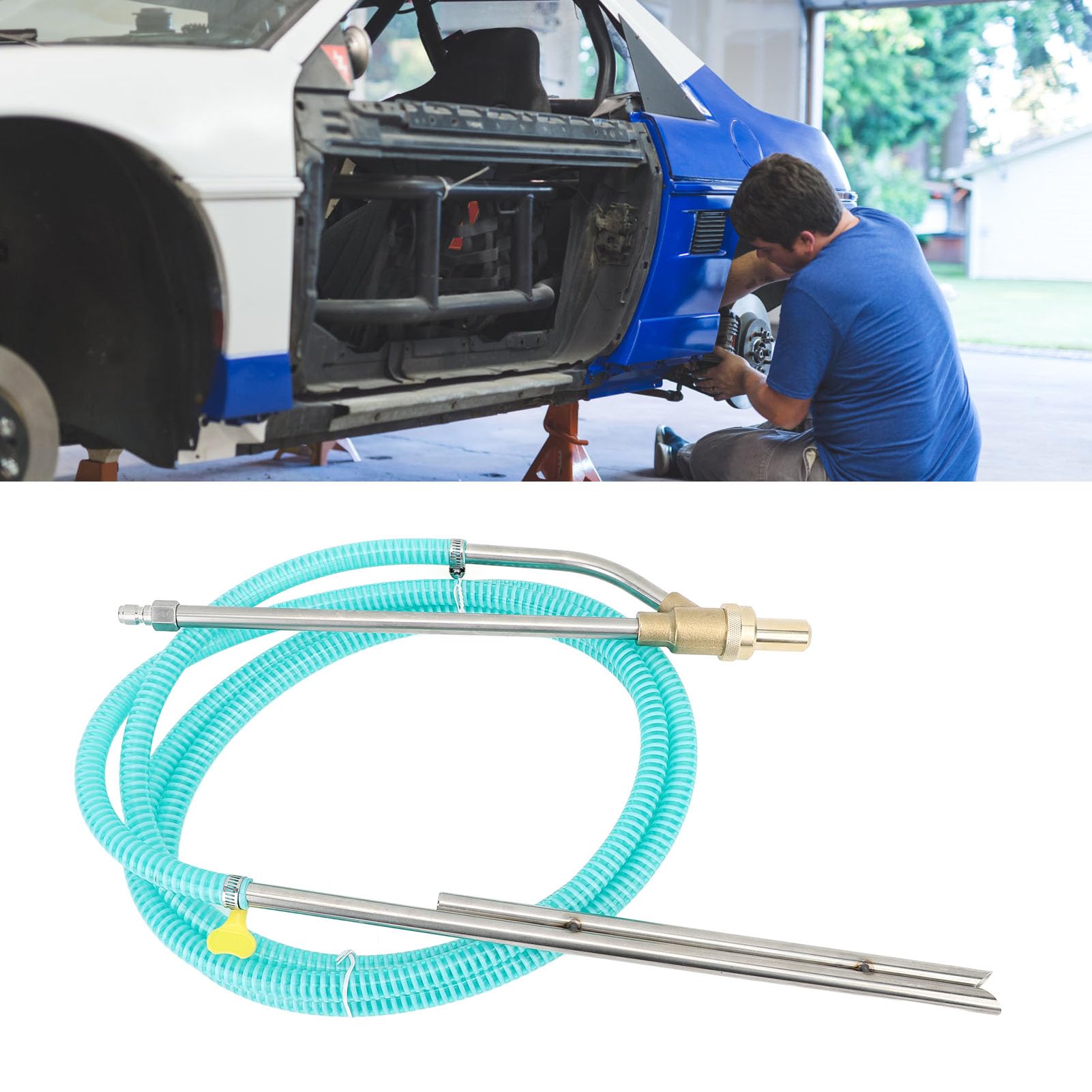 Kit di Sabbiatura per Idropulitrice Attacco per Sabbiatrice Sostituzione del Kit di Sabbiatura a Umido a Sgancio Rapido da 1/4 di Pollice (BLUE)