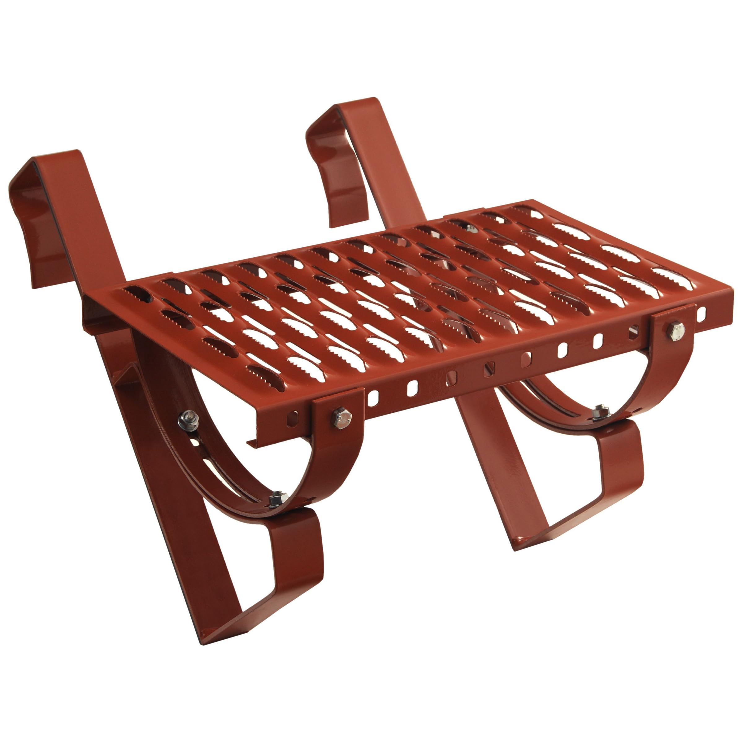 Parotec Gradino per Tetto 40 cm per Spazzacamino – Passerella Completa per Tegole e Coppi con Ganci di Fissaggio, Inclusi Accessori di Montaggio, 10 Colori (RAL 8004 - Rosso mattone)