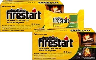 Fire Starter for Indoor and Outdoor Use - Quick Ignition Logs for BBQ, Fireplace, Fire Pit and Campfires (48 Pack)