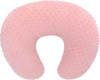 LAT Nursing Pillow and Positioner with Removable Minky Cover,Ultra-Soft Tummy Time Support,Sitting Support, Awake-Time Support for Baby Boys and Girls(Pink)