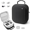 Estuche rígido de transporte para Meta Quest 3S/Quest 3/Quest 2/Vision Pro (negro) | Estuche rígido portátil para visor de juegos VR y controladores Touch con protector de lentes para viaje y almacenamiento en casa 1