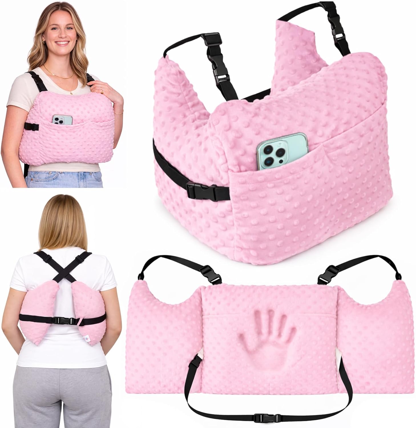 Post Mastectomy Pillow Post Surgery, Post-Op Essentials, Breast Augmentation/Reduction & Mastectomy Recovery Supplies, for Sleeping, Arm Elevation, Car Ride, Seat Belt Support, Lumpectomy