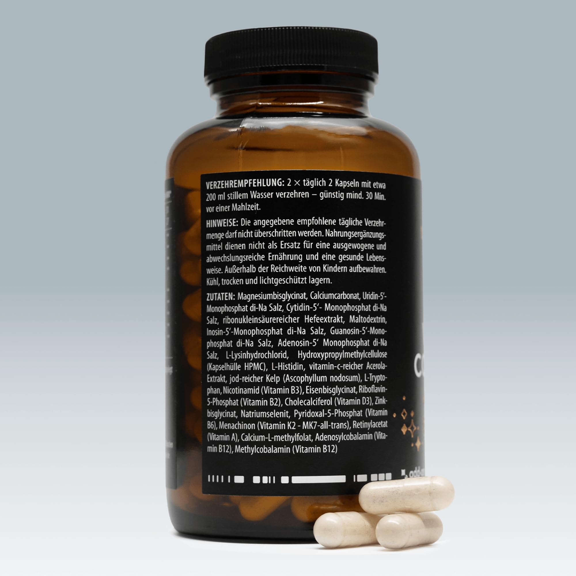 MITOcare - Vegan Complete mit Nukleotiden - Veganes Multivitamin & Mineralstoff Komplex - Zellversorgung, Energie & Immunsystem -120 Kapseln
