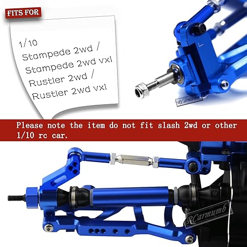 Miniatura 2 de Rcarmumb Pieza de actualización para 110 Traxxas Rustler VXL 2wdStampede VXL 2wd suspensión delantera trasera de aleación A bloques de dirección de