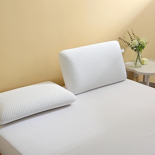 Miniatura 6 de Almohadas de espuma viscoelástica, almohada para dormir de lado y de espalda, almohada para aliviar el dolor de cuello, funda extraíble lavable,