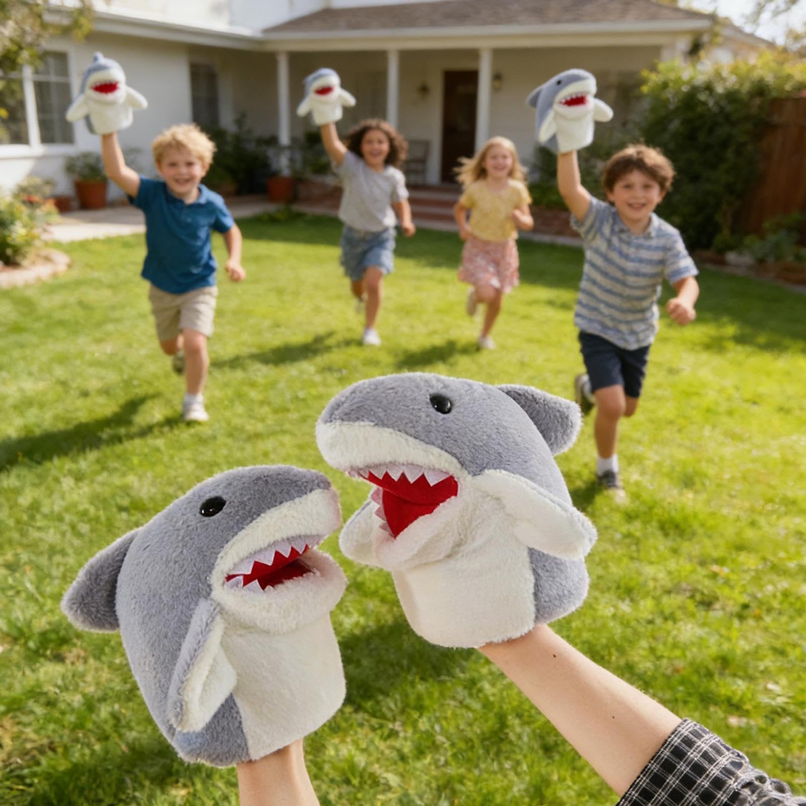 Títeres De Mano para Niños - Juguete de Peluche Suave,Títere De Mano De Peluche Animal,para Familia Baño Piscina Teatro Fiesta Escuela Sala De Juegos Guardería Infantil — view 2