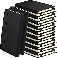 Vista 10 de Honoson 20 Pack Lined Journal Notebooks A5 Hardcover Executive Notebook 5.5" x 8.3" PU Leather Wide Ruled Journals Bulk with Elastic Band for Home