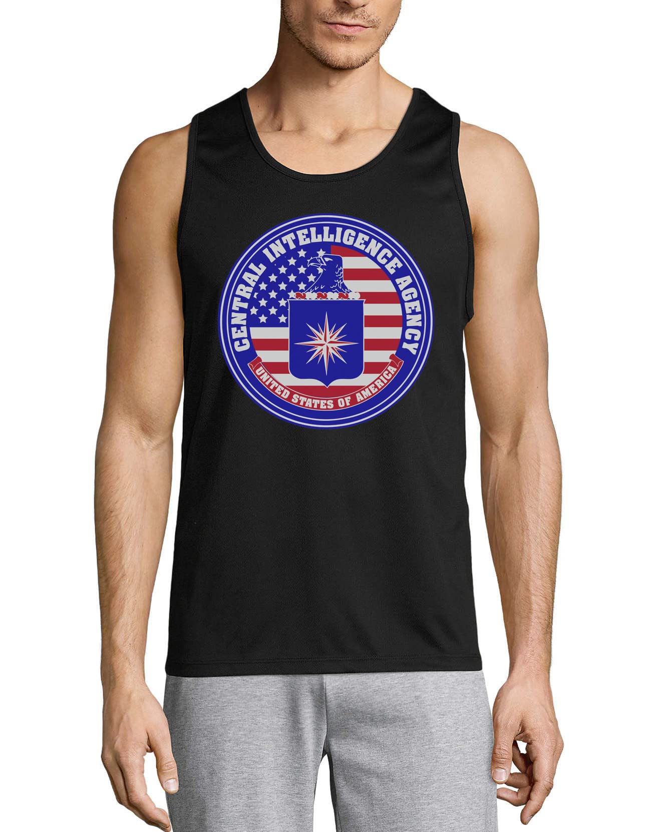 Camiseta de la CIA de algodón premium negro con acabado resistente 3