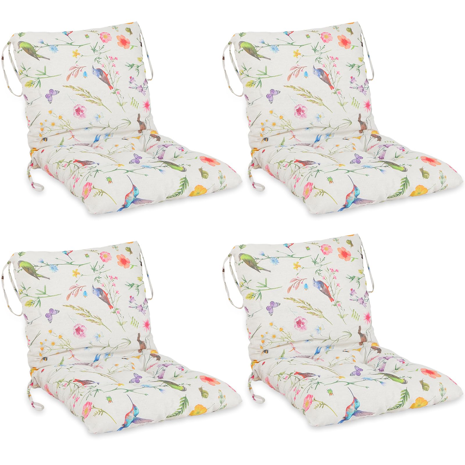 Colorful Flower Patio Chair Cushions - FREE SHIPPING -1 Colorful Flower Patio Chair Cushions - FREE SHIPPING -1