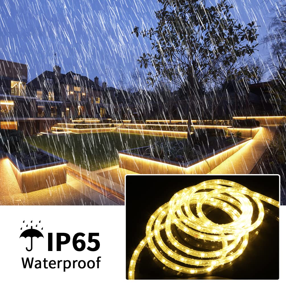 Cuttable Rope Cuttable Incandescent Rope Lighting 150 Feet Frosted White