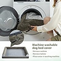 Vista 6 de BFPETHOME Camas lavables para perros extragrandes, cama ortopédica extragrande para perros grandes, sofá cama grande para perros con funda extraíble