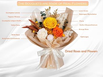Preserved Flowers Bouquet (Yellow)
