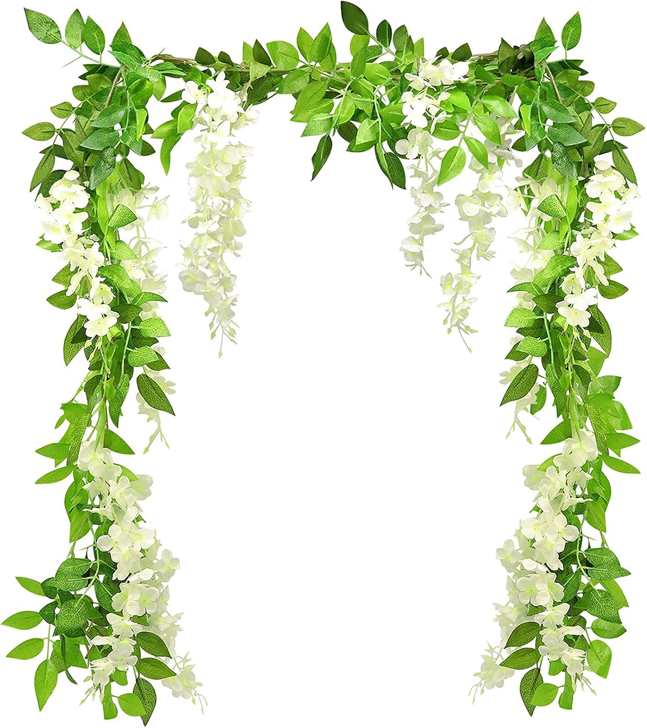 MOTONG Artificial Flowers Decoration, 2 Pcs (2M/7FT/Piecs) Fake Flowers Artificial Wisteria Vines - Image 3