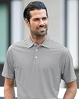 Vista 3 de Vantage Apparel Men's Standard Collegiate Premium Moisture Wicking Stretch Fit Striped Polo