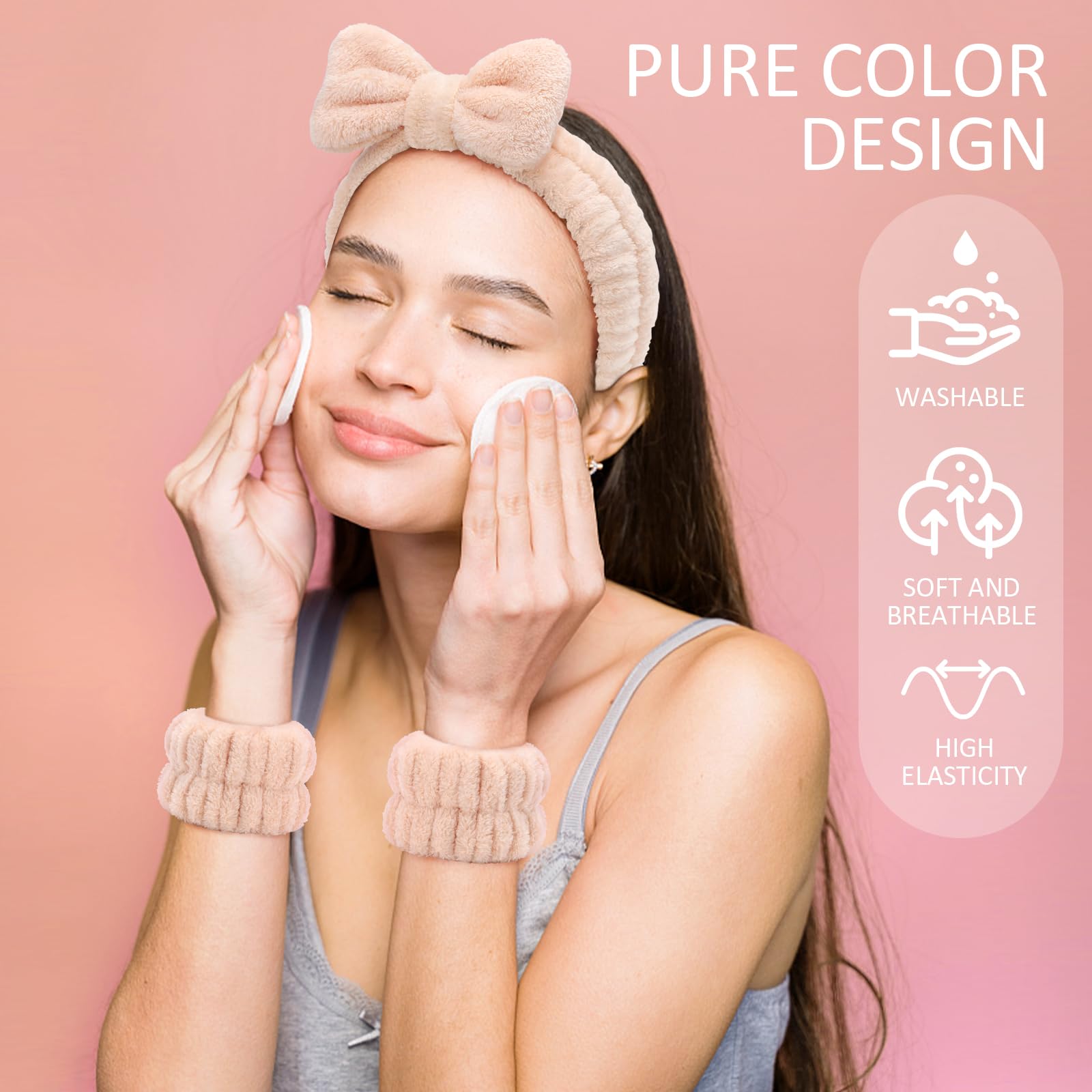 12-teiliges Gesichtswasch-Stirnband-Set – Weiches Mikrofaser-Set Für Make-up, Pflege & Spa