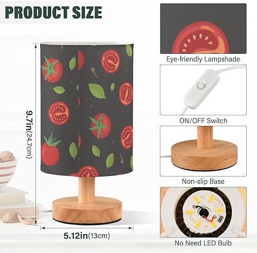 Miniatura 3 de Night Light Bedroom Table Lamp Small Tomatoes Spices Table Lamp for Girls Library