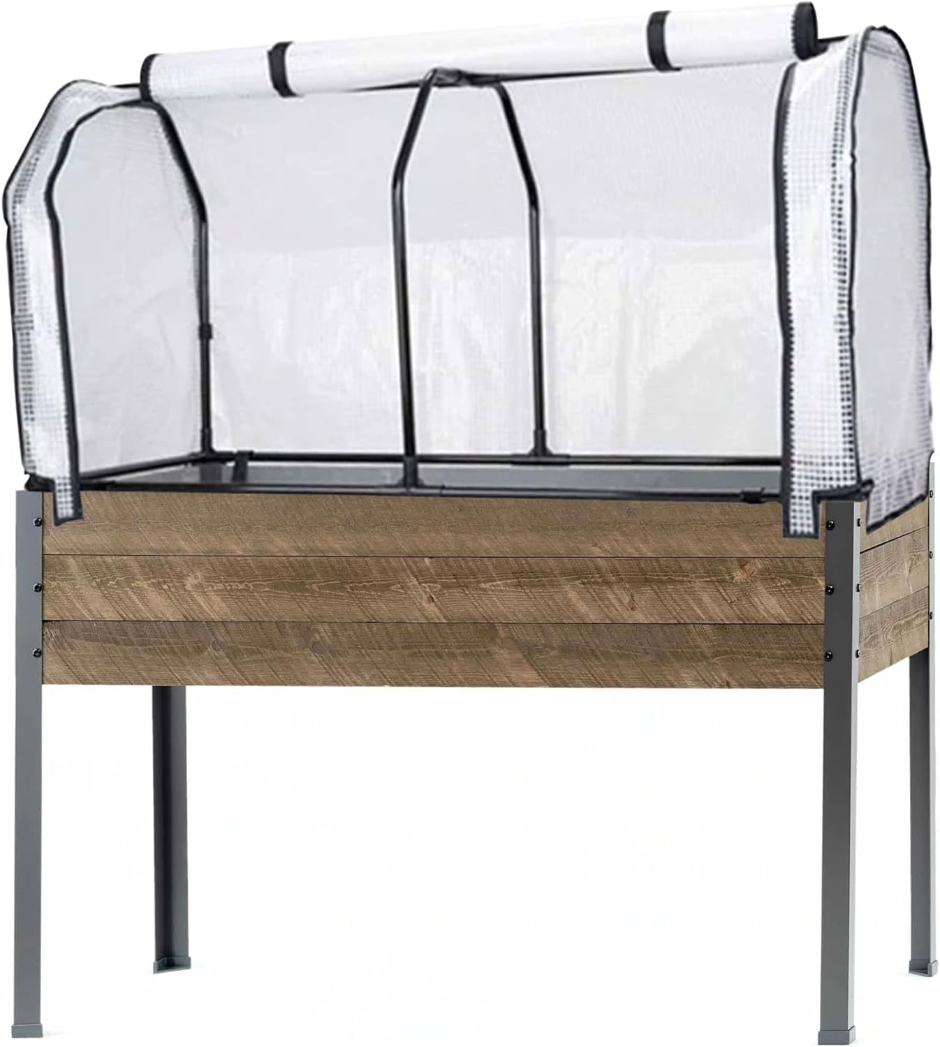 CedarCraft Elevated Spruce Planter 21 x 47 x 30, Deck, Patio, & Backyard & Greenhouse Cover, 21 x 47 x 24 Inches, for Elevated Planter Boxes