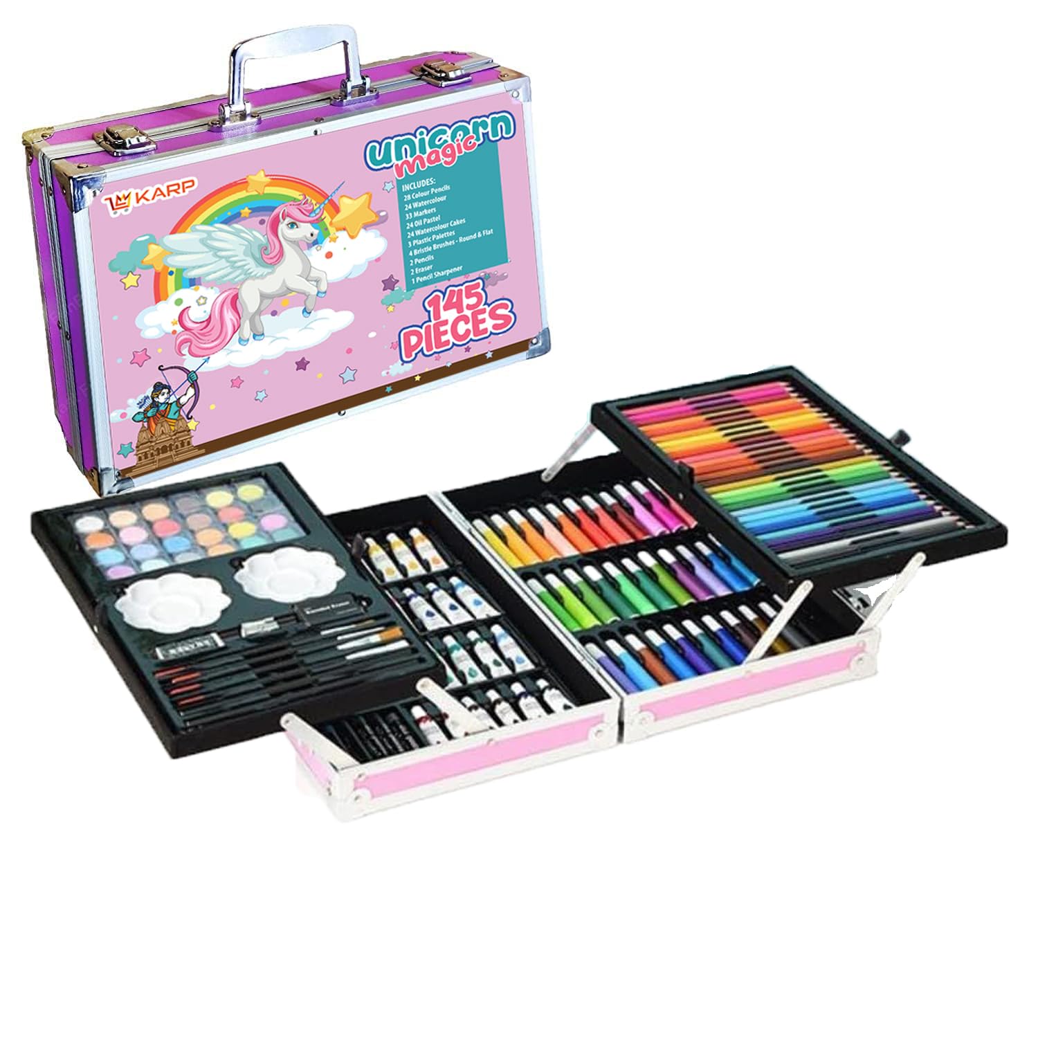 KARP 145 Pcs Children Deluxe Art Drawing Set for Kids Case Studio Art and Craft Supplies Drawing and Painting Set Great Gift (Unicorn Design-Pink) (B0C28632ZV) Amazon Price History, Amazon Price Tracker