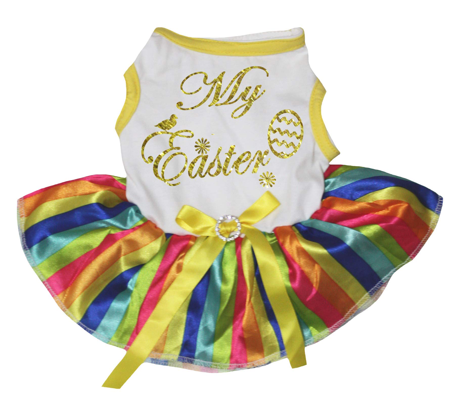 Tutu en coton pour les photos de Pâques en famille avec votre chien