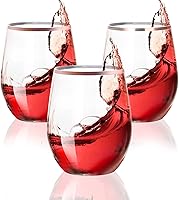 Vista 12 de SUT Paquete de 32 copas de vino de plástico con borde dorado de 12 onzas, sin tallo, desechables con calidad premium, reutilizables, irrompibles
