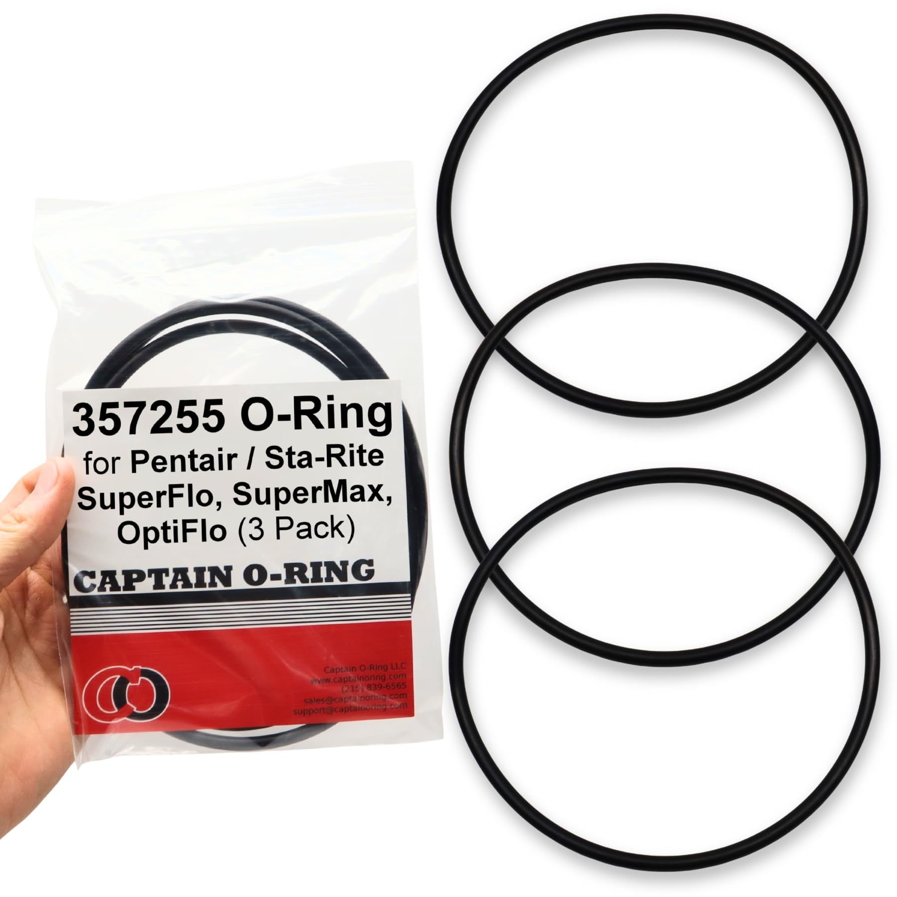 LLC - Replacement for Pentek, Pentair, Superflo 357255 Lid O-Ring - Pool and Spa Pump ORing (3 Pack)