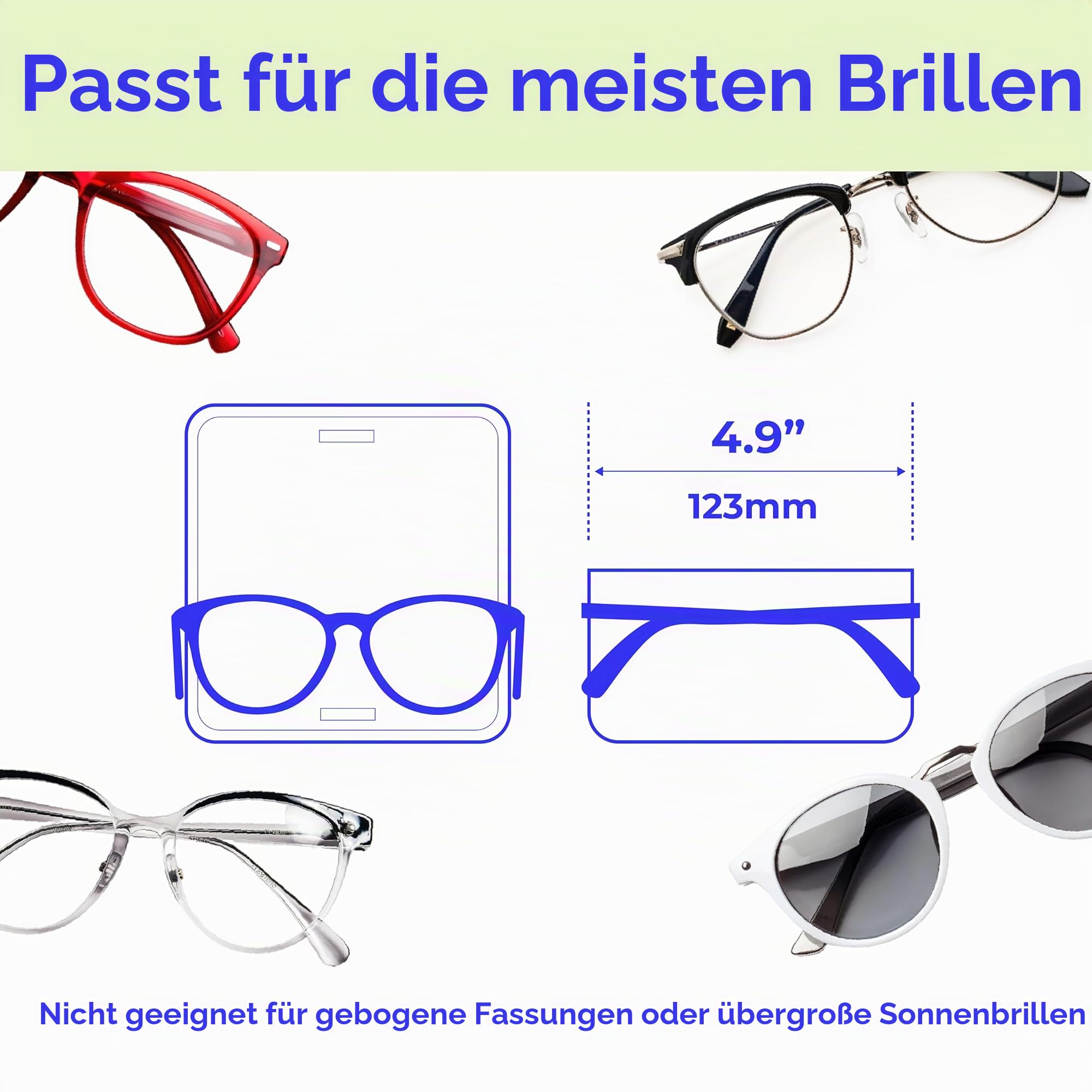 Objektiv Rappa schmales Lederbrille Case in 9 Farben, schwarzes, Einheitsgröße