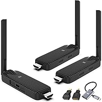 Vista 9 de Kit extensor inalámbrico HDMI 1Receptor USB-C, Plug & Play 165FT/50M Portátil 2.4G/5G Expansión simultánea inalámbrica para múltiples pantallas