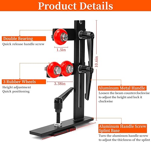 Miniatura 8 de JAZORR - Soporte constante para torno de madera, soporte constante para carpintería en forma de L, soporte de herramientas de torno, herramientas de