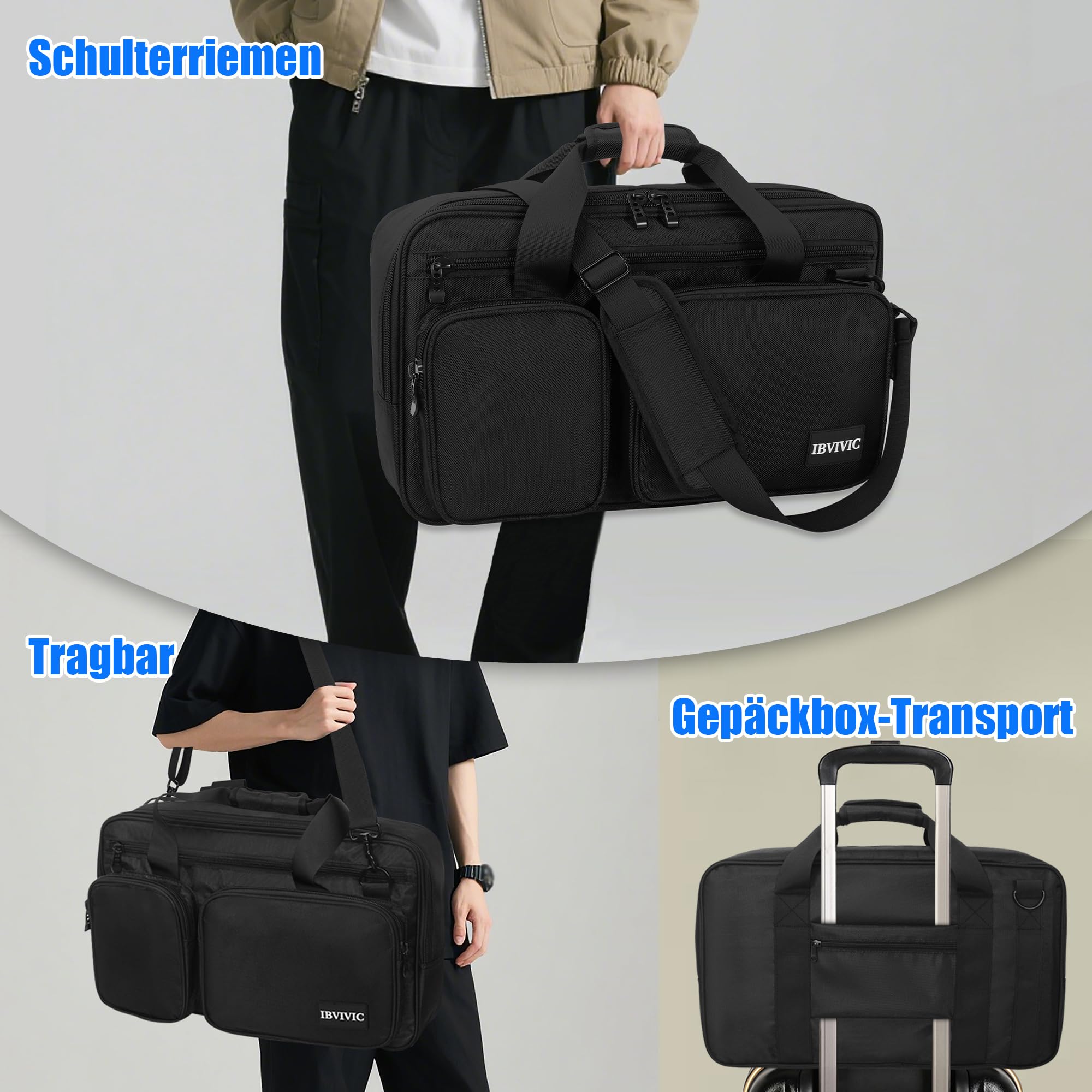 OUUTMEE Borsa da trasporto per controller DJ, custodia da trasporto per controller DJ, borsa protettiva DJ con cinghie per la spalla, adatta per Pioneer, Nero , S-52 x 30 x 10CM