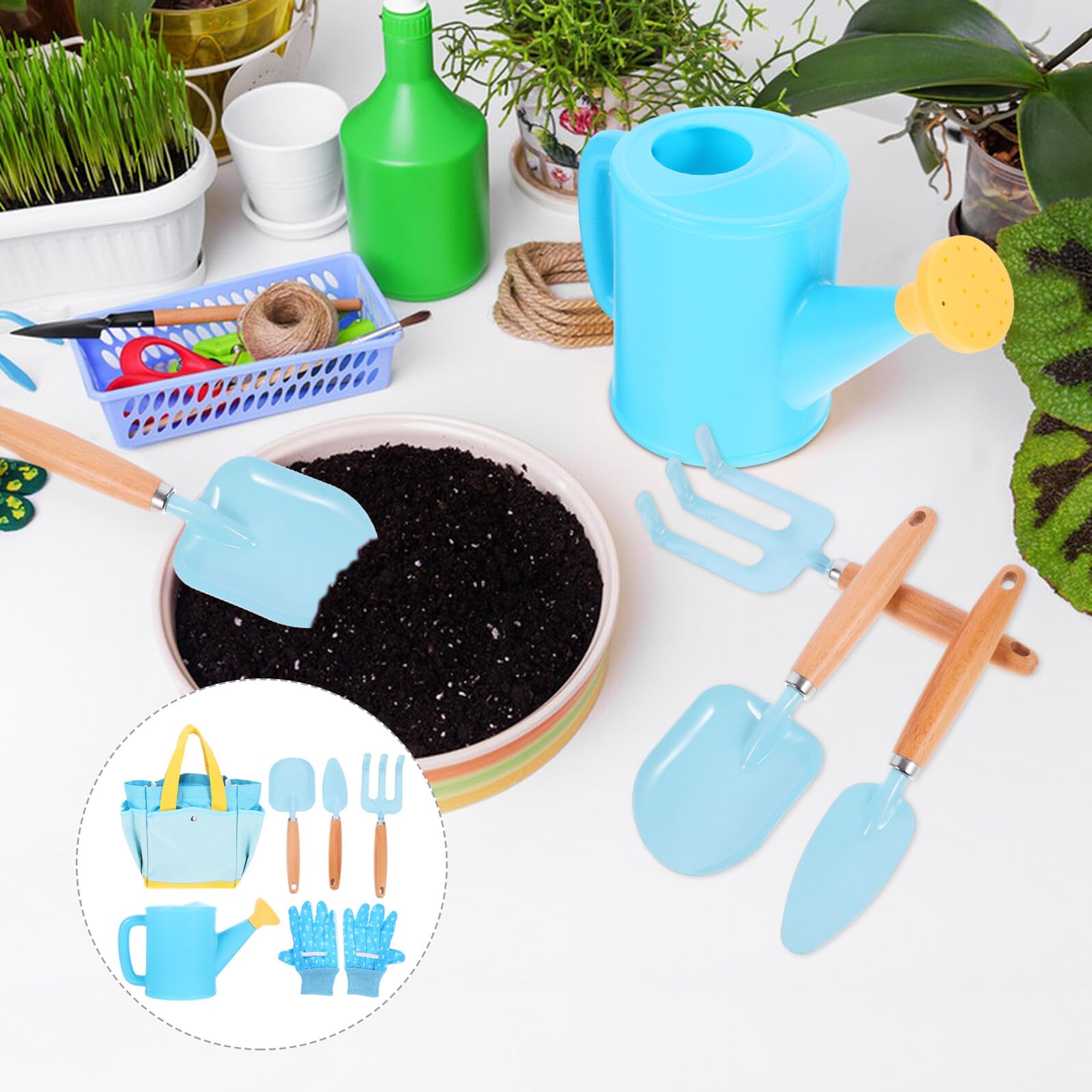 Attrezzi da Giardinaggio per e Leggeri e Colorati per e Kit per Trapianto e Piante Outdoor