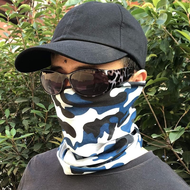 Image of CHACKO Breathable Neck Gaiter Face Scarf Mask for Men Women Hiking, Cycling, Sports, Fishing, Sun UV Protection Bandana 6 Pack