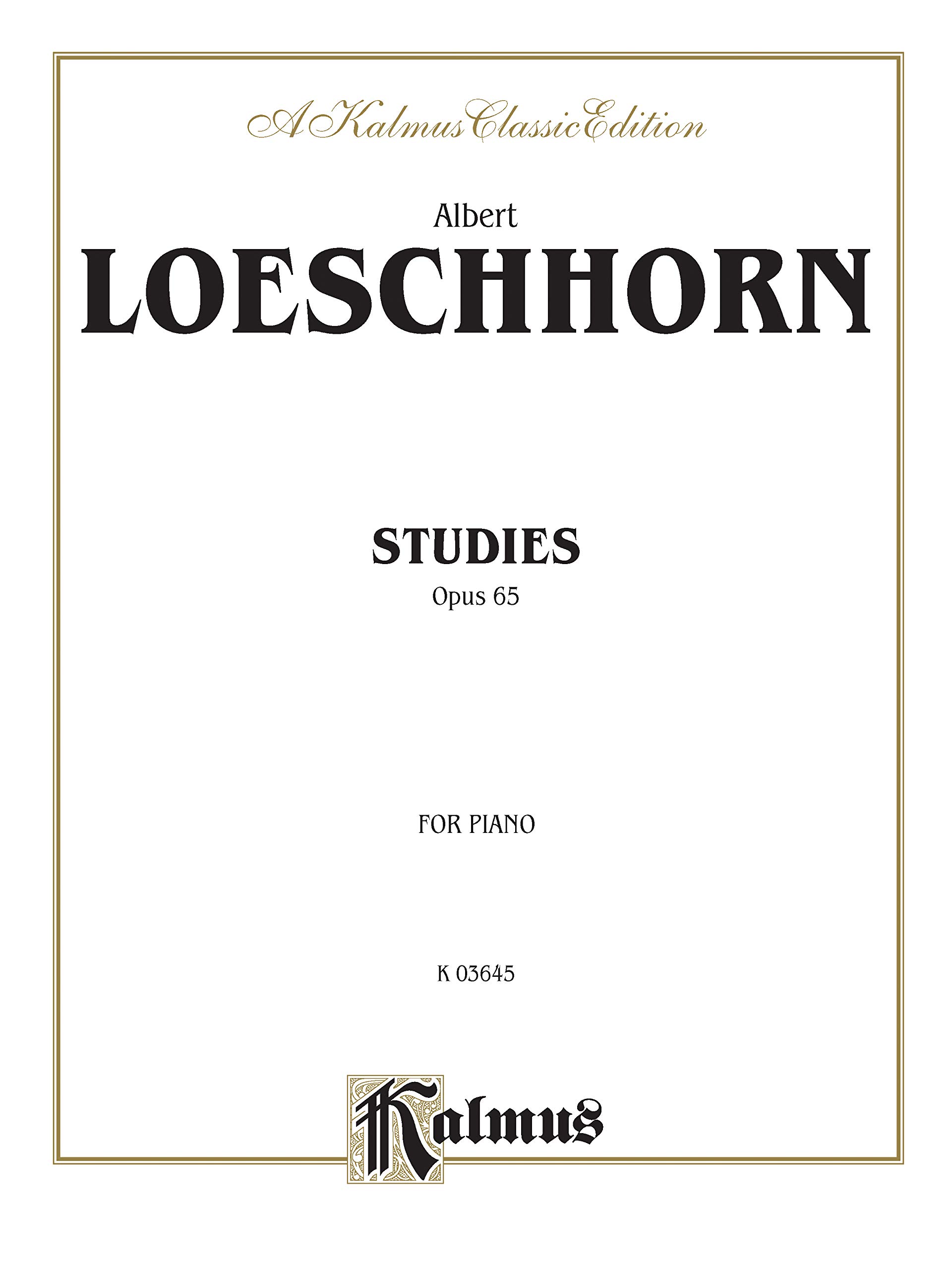 Loeschorn Studies, Op. 65 for Piano (Kalmus Edition)