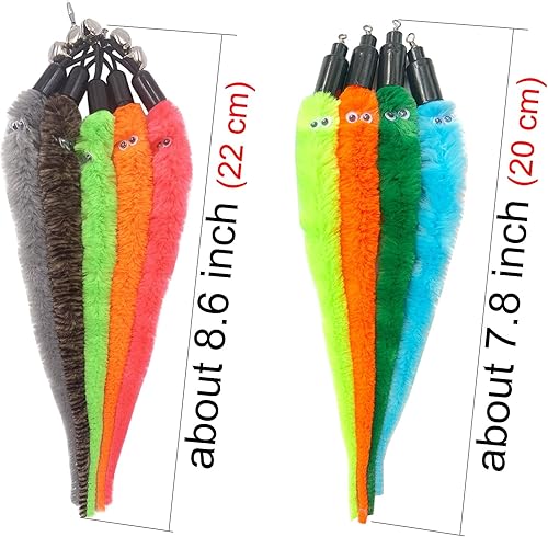 Miniatura 6 de Recambios de juguete de gusano de gato de repuesto de varita de juguete para gato 24 piezas de repuesto de gusanos de gato repuestos interactivos de
