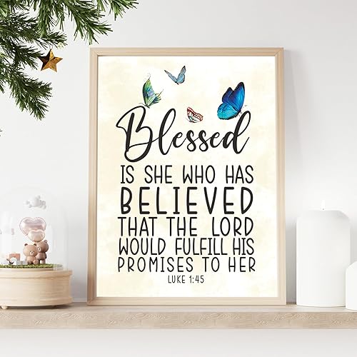 Miniatura 4 de Arte de pared con versículos bíblicos con citas positivas, decoración de pared religiosa, arte de pared cristiano para dormitorio, póster cristiano,