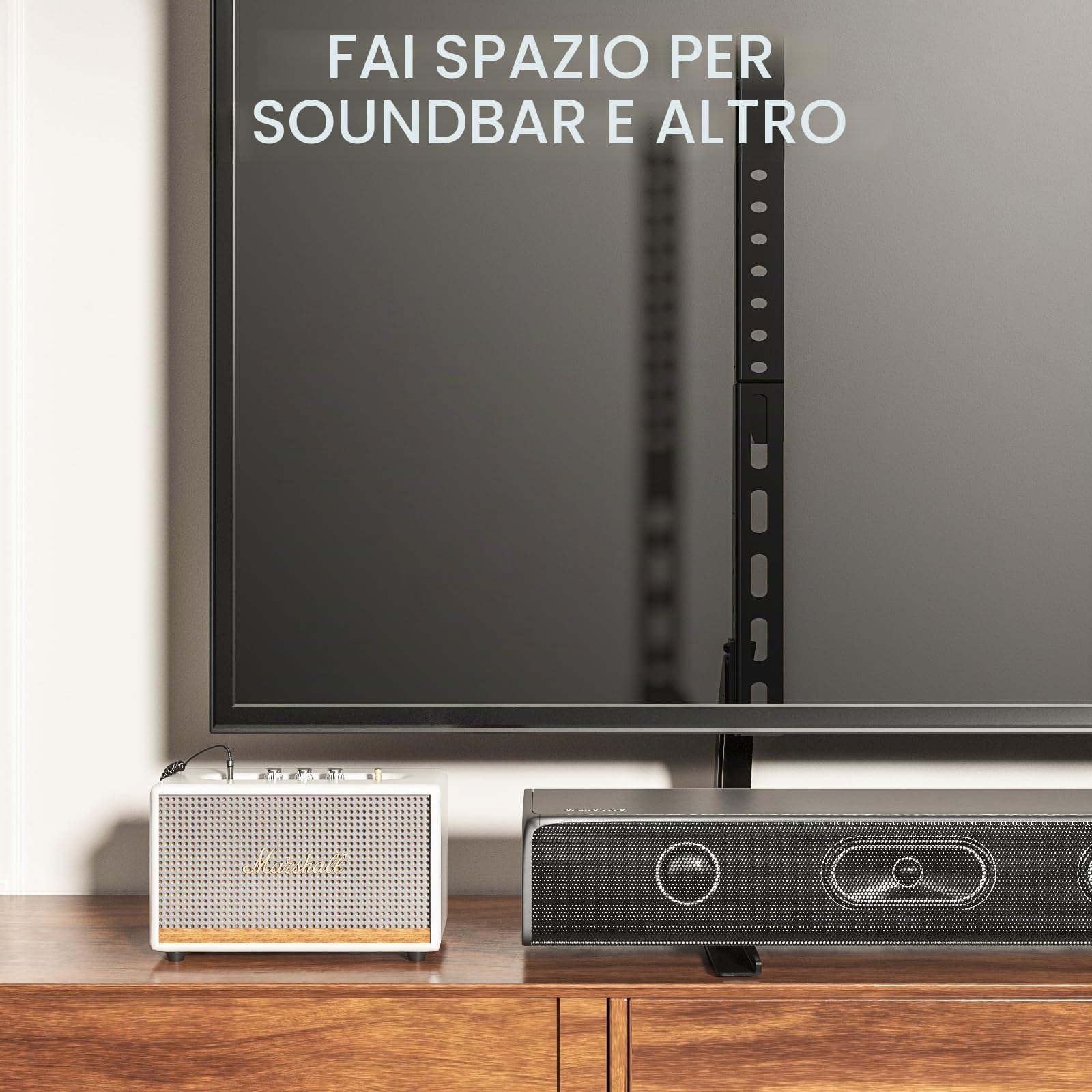 RFIVER Universale Supporto Piedistallo TV Stand da Tavolo Per TV LED LCD QLED OLED 20 a 65 Pollici VESA Fino a 800 x 500 mm UT3001X