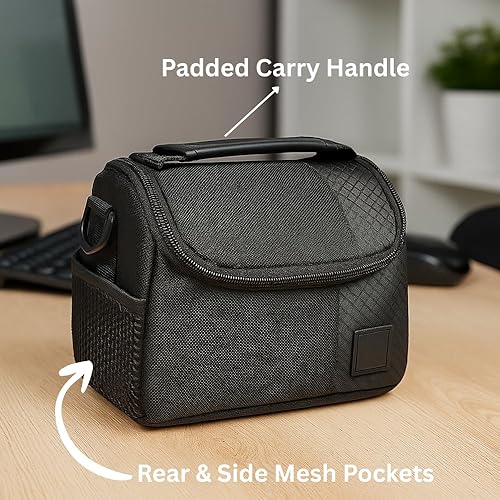 Miniatura 10 de Acuvar Bolsa de equipo de cámara acolchada suave y mediana compatible con cámaras Canon, Sony, Nikon, Olympus, Fuji, Samsung y equipos