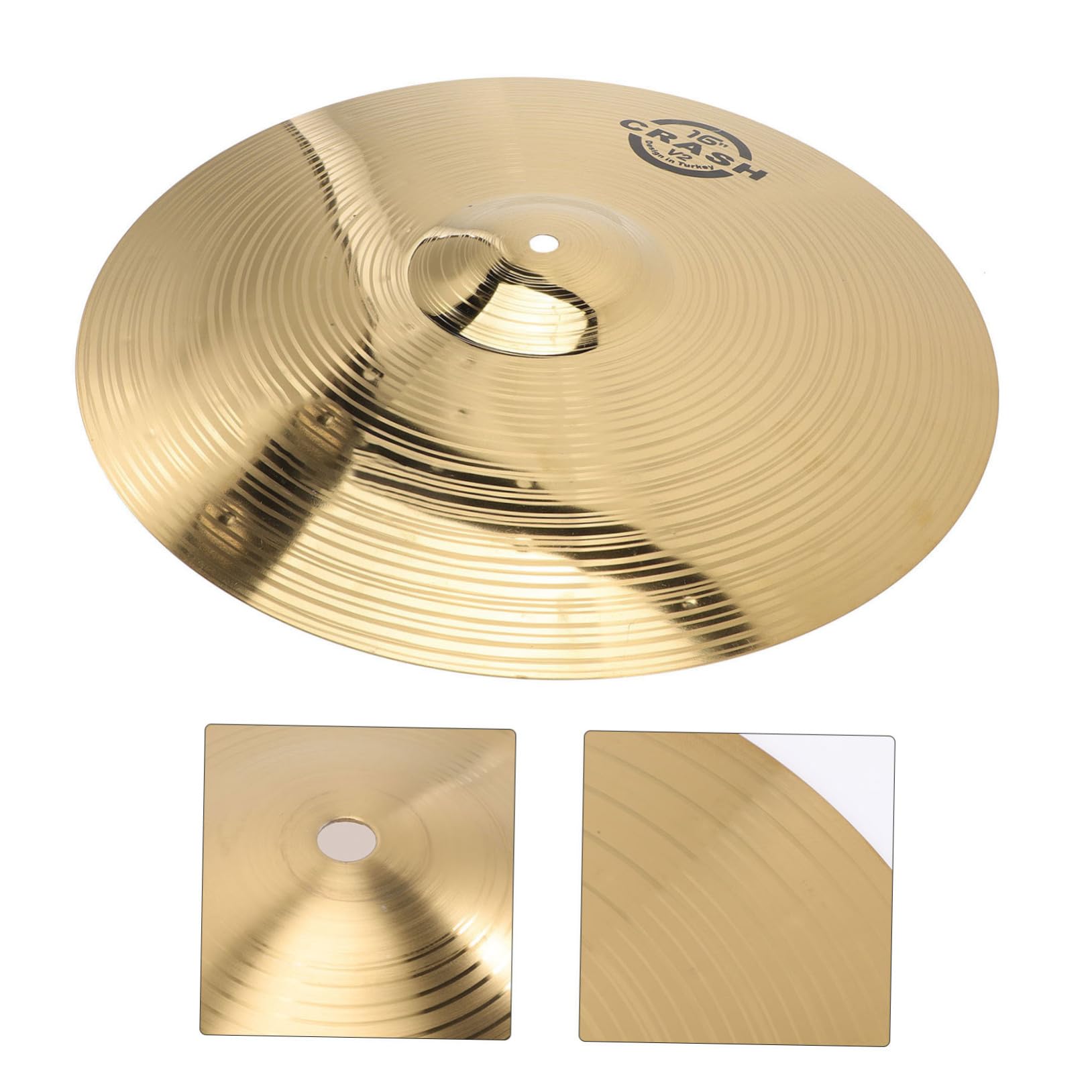 Vaguelly 16 pulgadas Crash Cymbals - Platillos de latón para principiantes (40 cm)