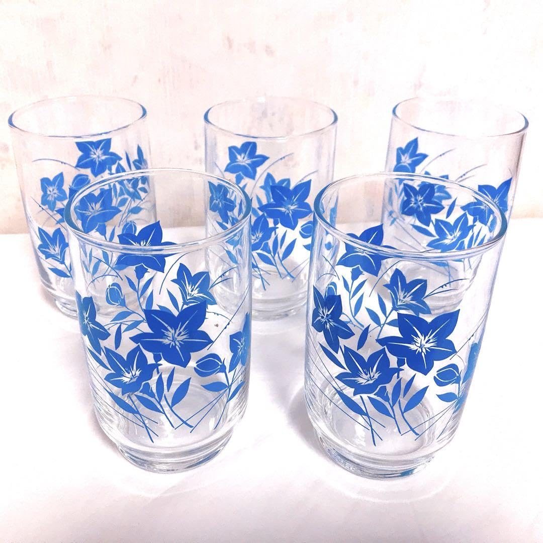 昭和レトロ⭐︎瑠璃色花模様のティーセット5点⭐︎新品未使用⭐︎手描きビンテージ セーラー万年筆 SAILOR セーラー SHIKIORI 四季織 十六夜の夢
