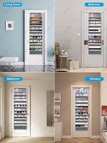 Miniatura 7 de Organizador para colgar sobre la puerta, organizador de armario de bebé sin inclinación para pañales, juguetes de niños, zapatos, organizador de