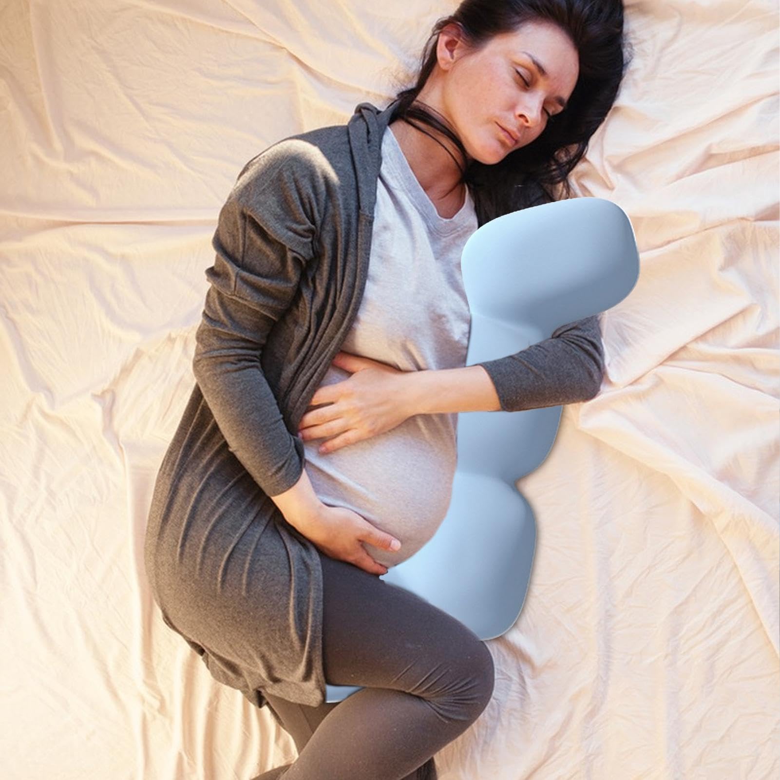 Almohada de Cuerpo para Adultos, Almohada en Forma de hipocampo | almohada de cuerpo transpirable, inserto de almohada de cuerpo largo y transpirable con de almohada con cremallera, rop