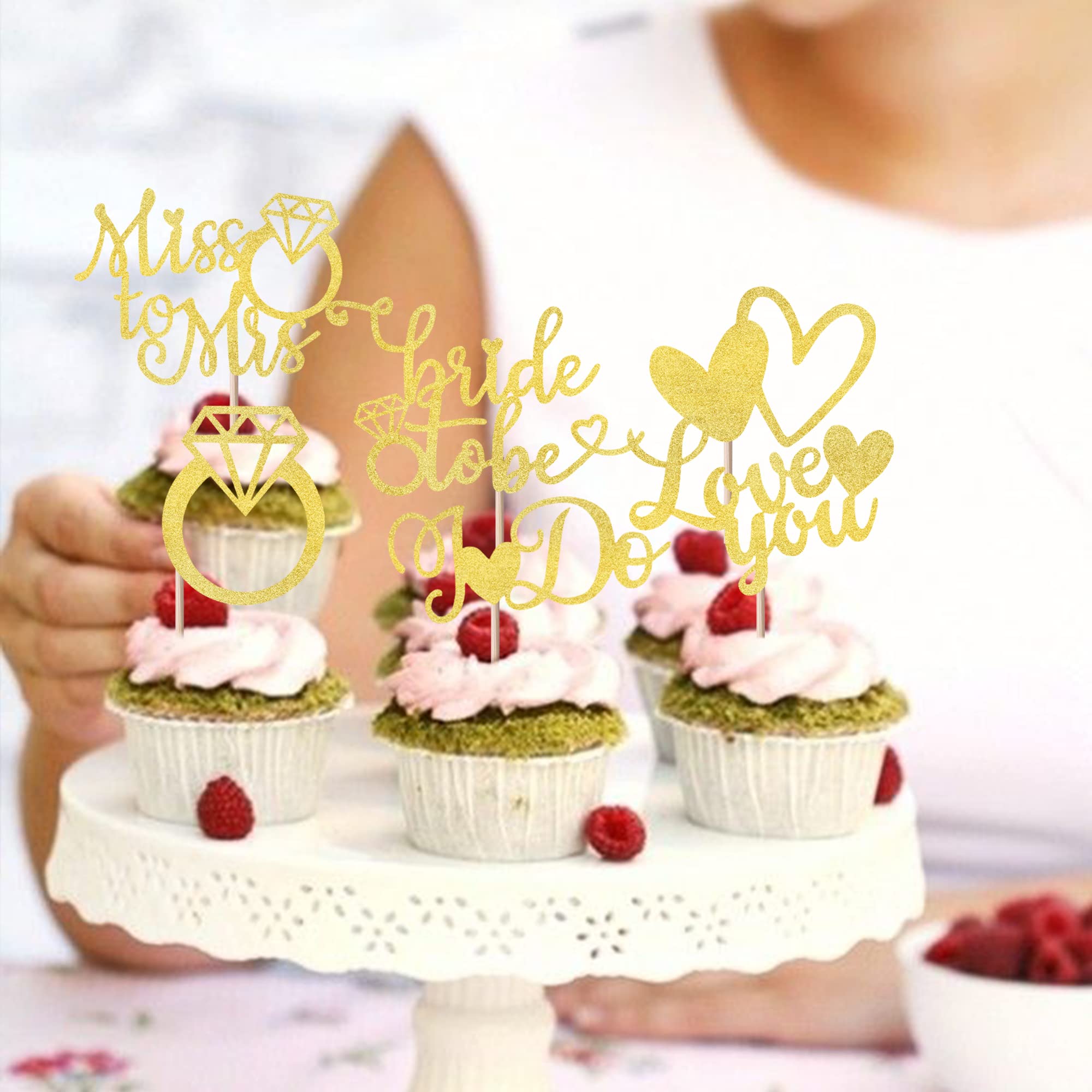 Lot De 24 Décorations Pour Cupcakes « Bride To Be » - Bague