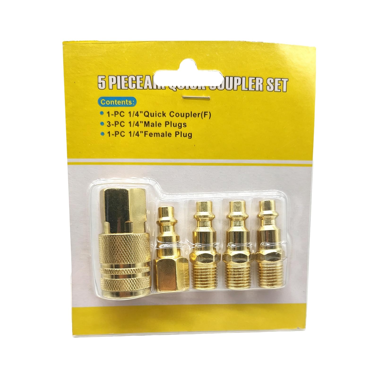 5Pcs 1 / 4Inch Thread Pneumatic Quick Connector for Air Hose Fittings Coupling Compressor Accessories Release Fitting Workshop Tool Accessories