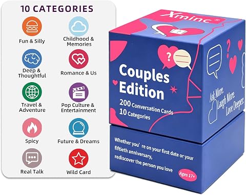200 Couples Conversation Starter Cards, Prompts for Deeper Connection, Date Nigh