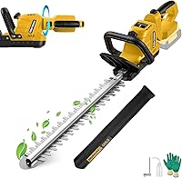 Givilo HTD20C Cordless Hedge Trimmer DEWALT 20V Battery Compatible 20.4" Brushless Blades 2/3" Cut Lightweight Rotating Handle