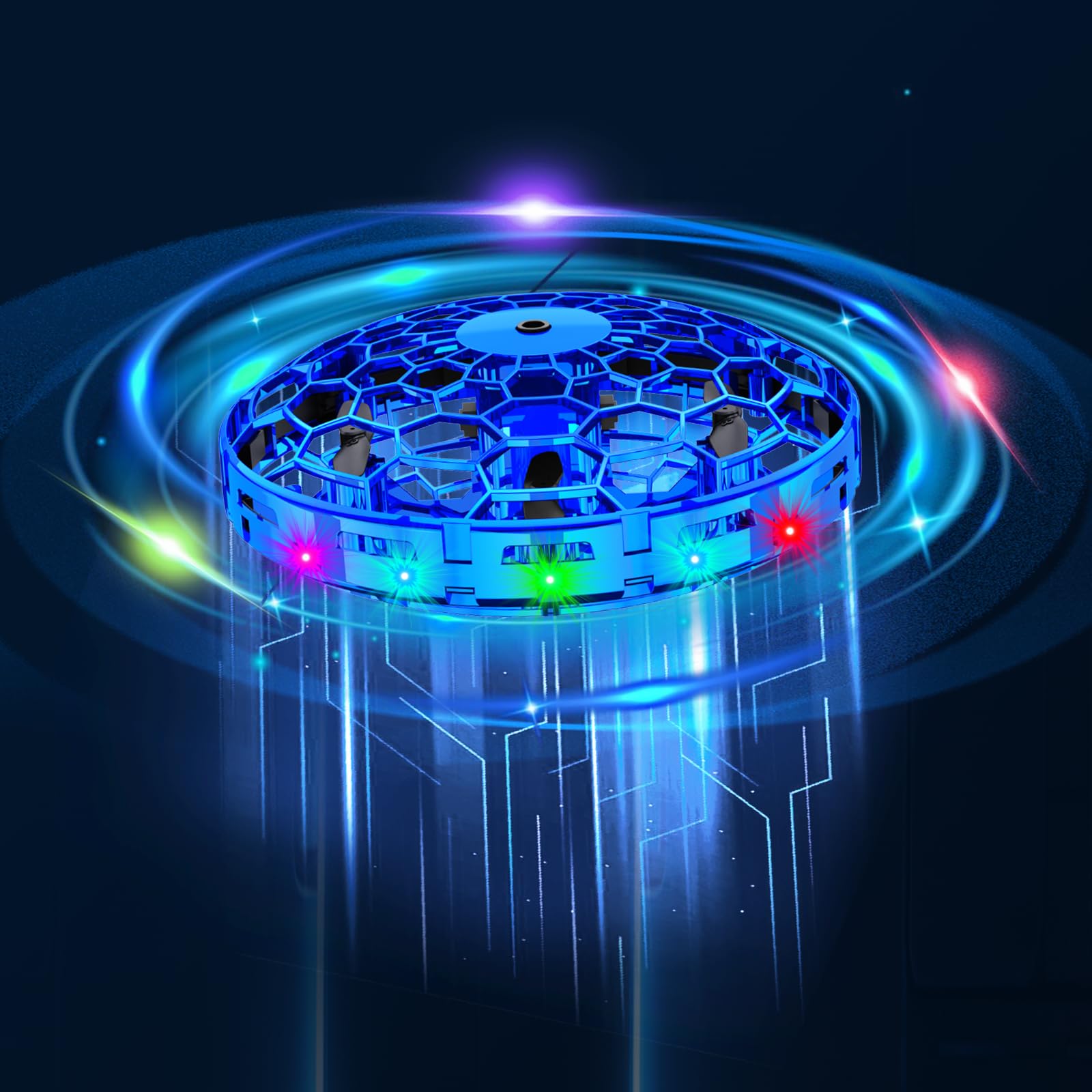 Mini Drone For Kids Hand Operated Small Drone Indoors Outdoor Colorful Stunts Flying Ball Toy Stem Toys For